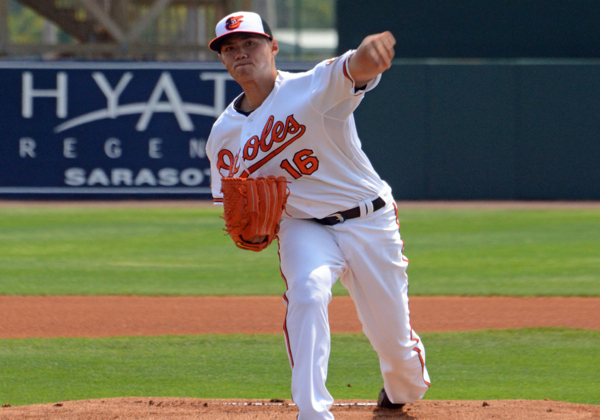 pitcher for baltimore orioles chen after throwing pitch