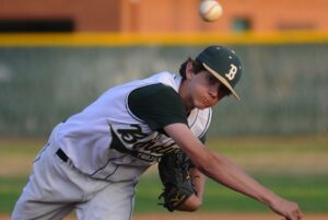 bandys pitcher bent over after throwing pitch