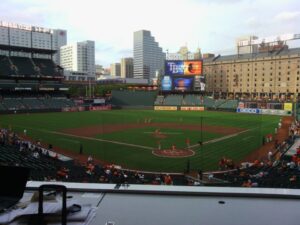 view of baseball field from press box