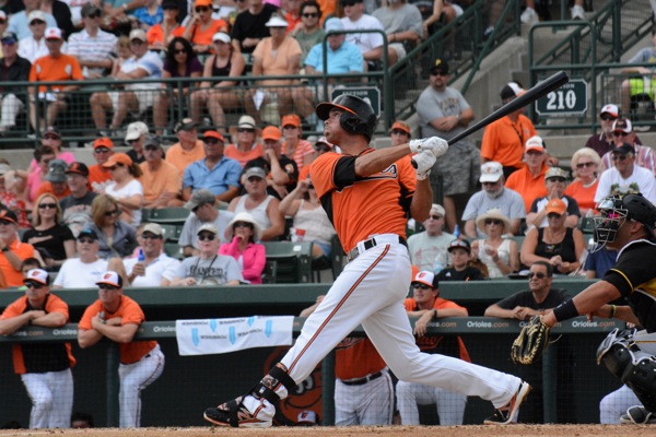 hardy batting for baltimore orioles