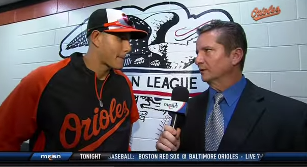 baltimore orioles player being interviewed