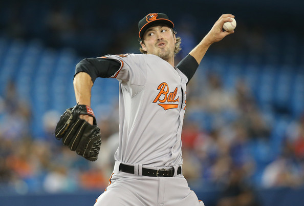 orioles andrew miller with arm back before throwing pitch