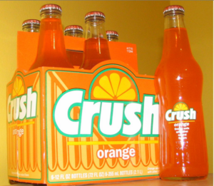 six pack of orange crush soda