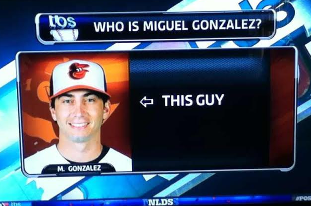 orioles player on tv screen