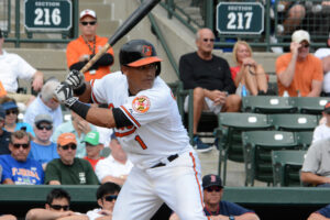 batter for orioles waiting on pitch