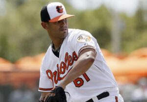 orioles jason garcia about to pitch ball