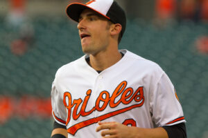 close up of Orioles player ryan Flaherty