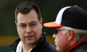 head shots of dan duquette with orioles manager