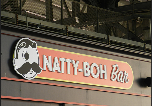The Natty Boh bar at Oriole Park.