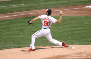 Miguel Gonzalez pitches against the Red Sox.