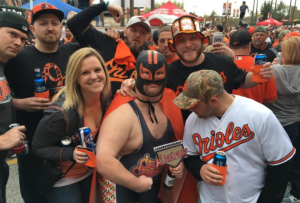 Carne Cabez and fans on Opening Day.