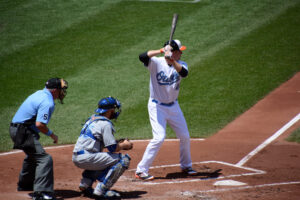 Mark Trumbo bats at Oriole Park at Camden Yards.