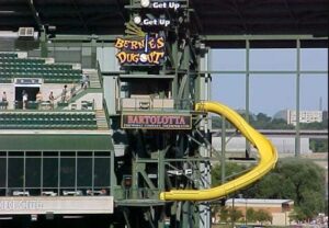 Bernie's sliding board at Miller Park in Milwaukee.