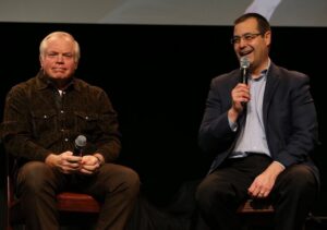 Buck Showalter and Dan Duquette at O's Fan Fest on stage.
