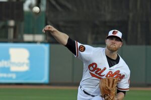 David Hess pitches.