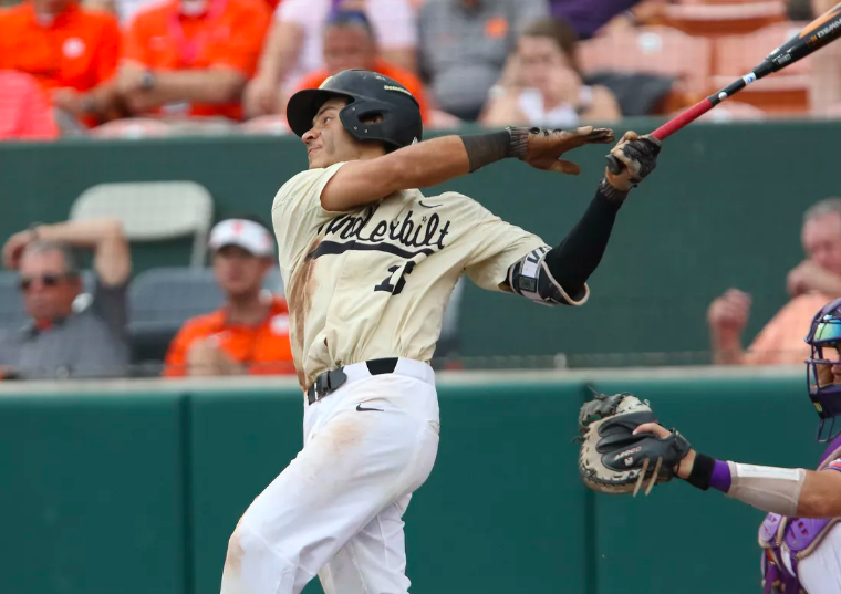 Austin Martin of Vanderbilt swings.