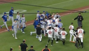 Blue Jays bench clearing